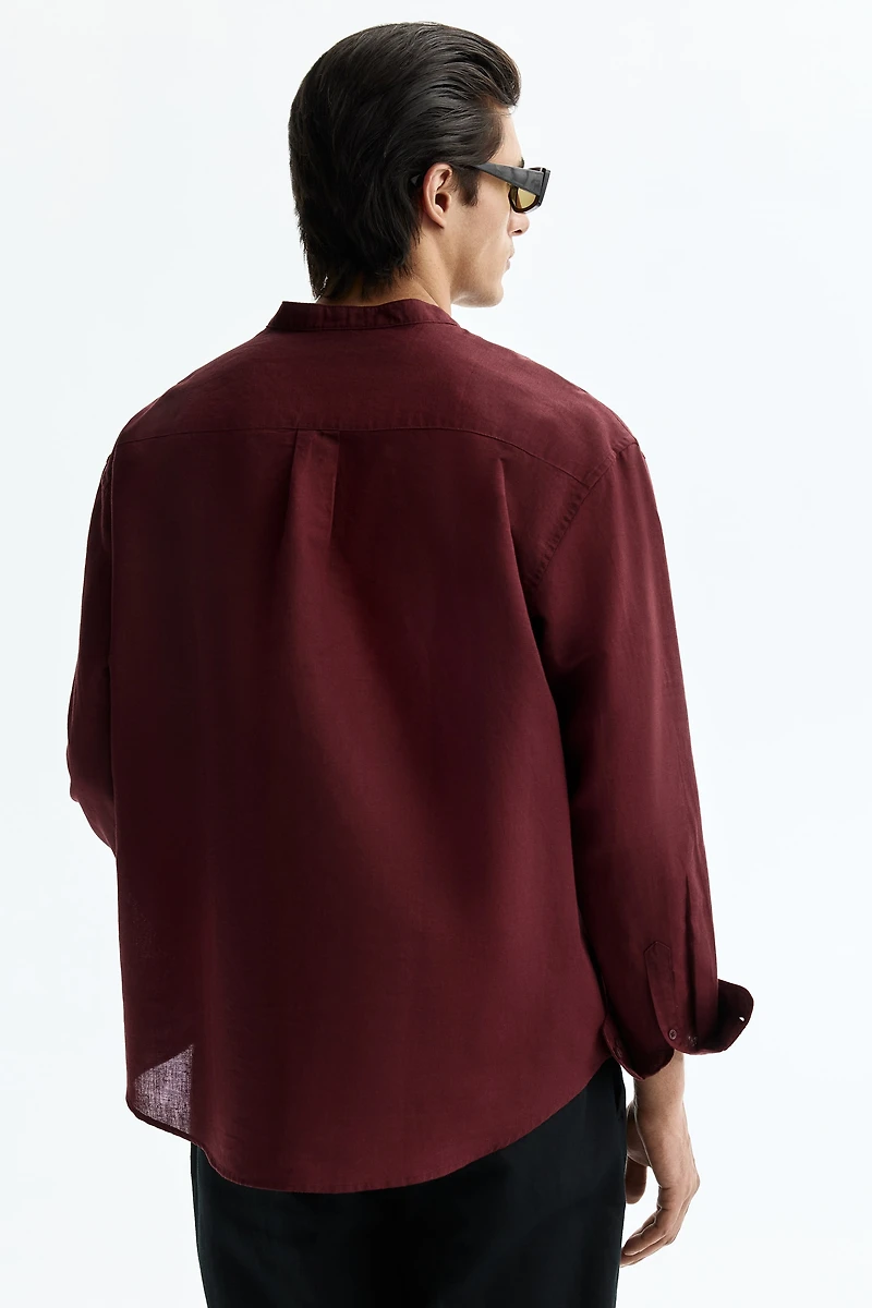 Relaxed-Fit Linen-Blend Shirt