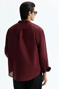 Relaxed-Fit Linen-Blend Shirt