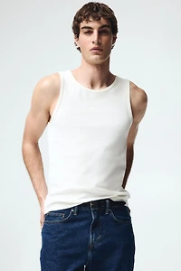 Slim-Fit Ribbed Tank Top