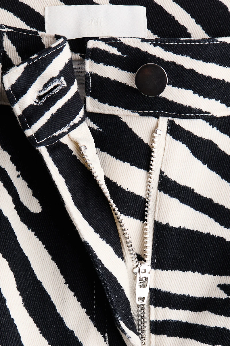 Barrel-Leg Twill Pants