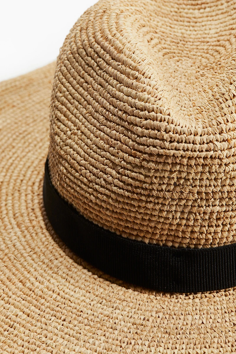 Chapeau fédora pliable en paille