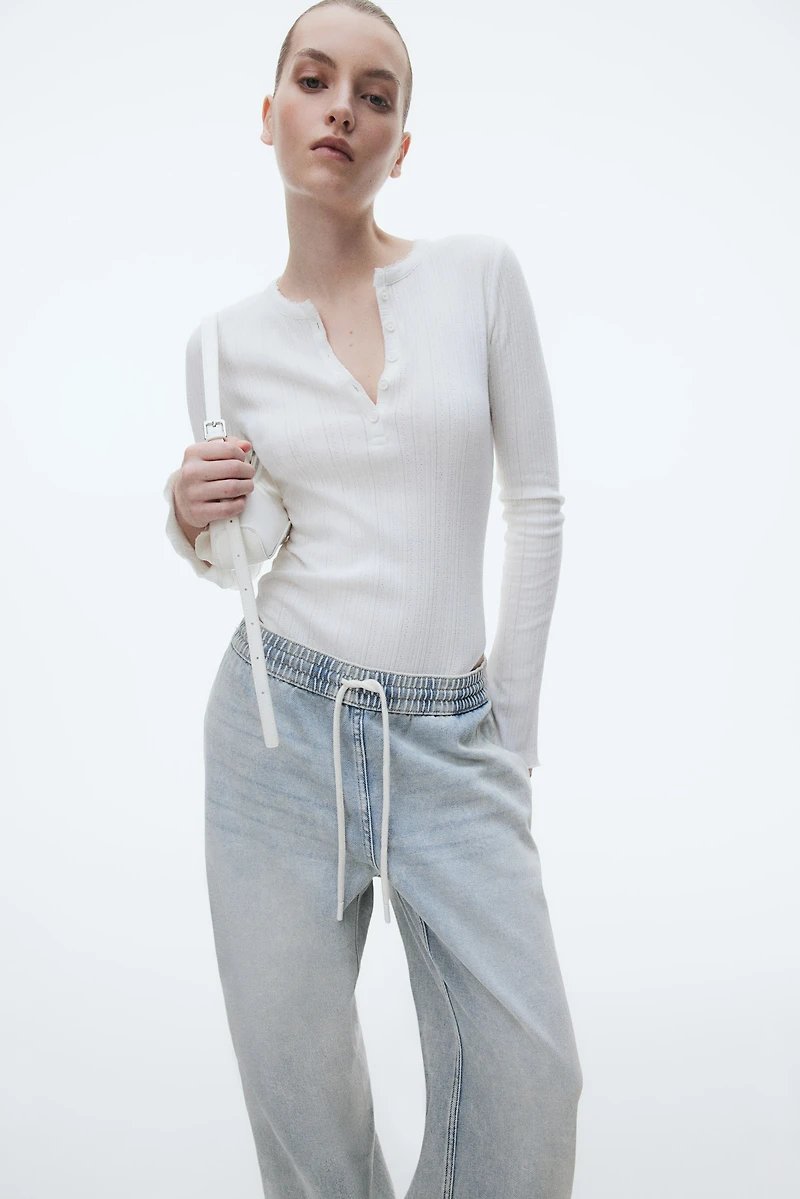 Denim Pull-on Pants