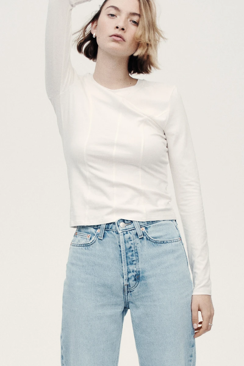 Straight High Waist Ankle Jeans