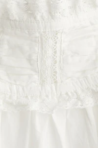 Blouse en coton avec dentelle