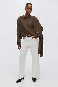 Scarf-Detail Sweater