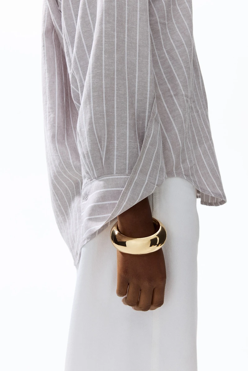 Chemise ample en lin mélangé