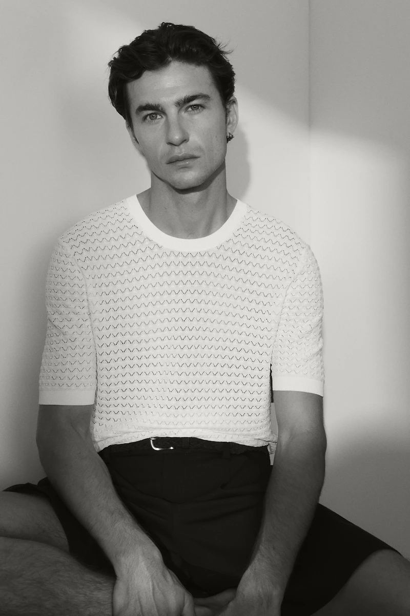 Slim-Fit Knit T-Shirt