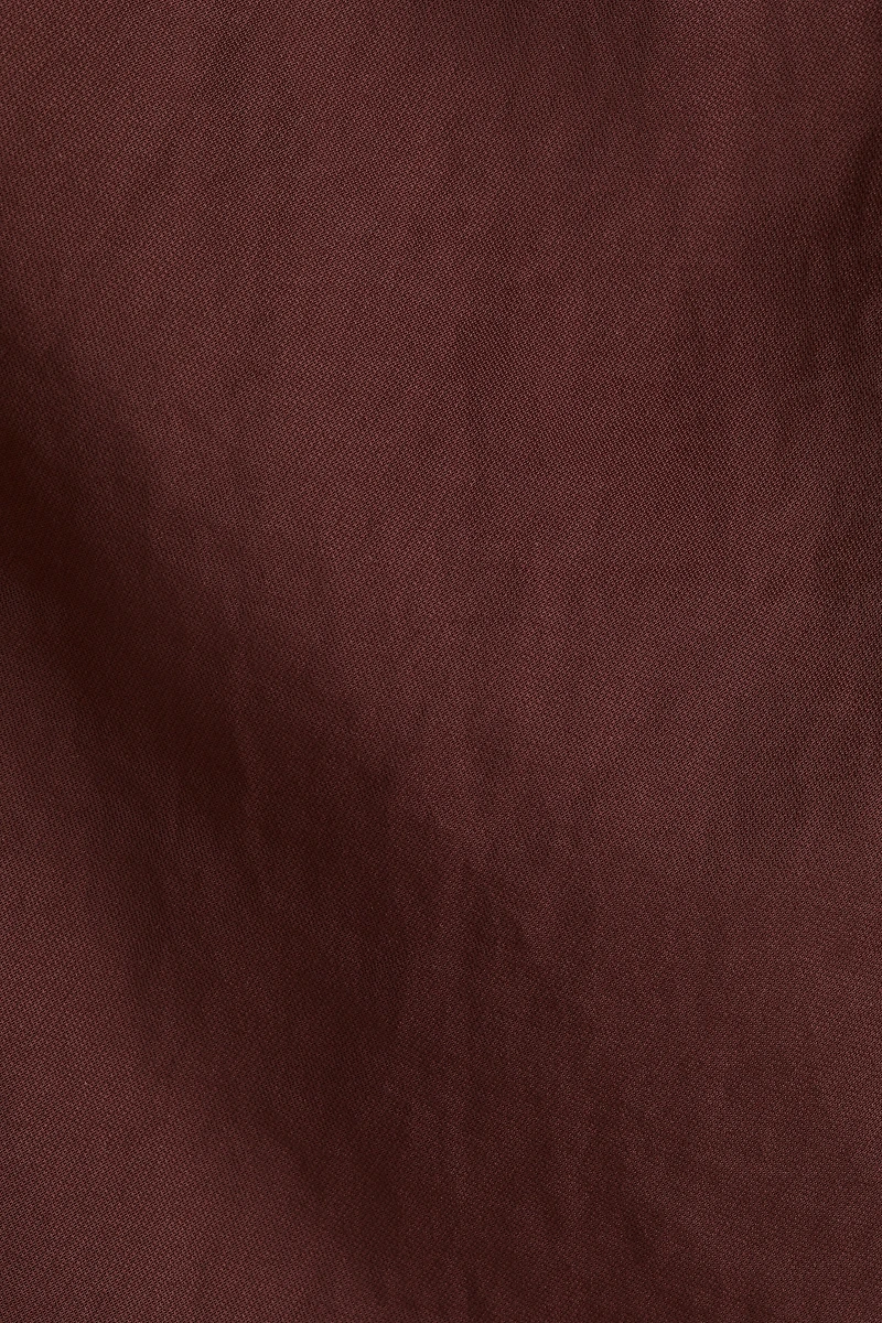 Square-Neck Twill Dress