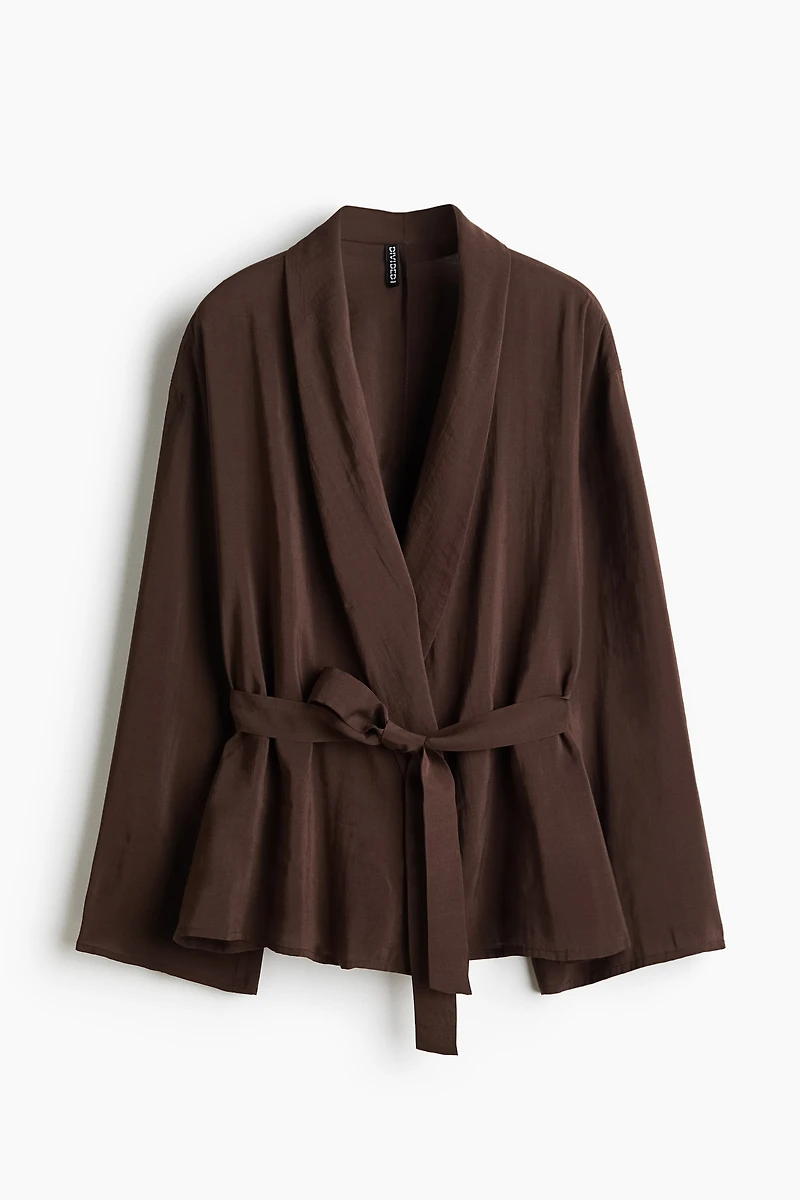 Oversized Tie-Belt Jacket