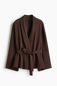 Oversized Tie-Belt Jacket