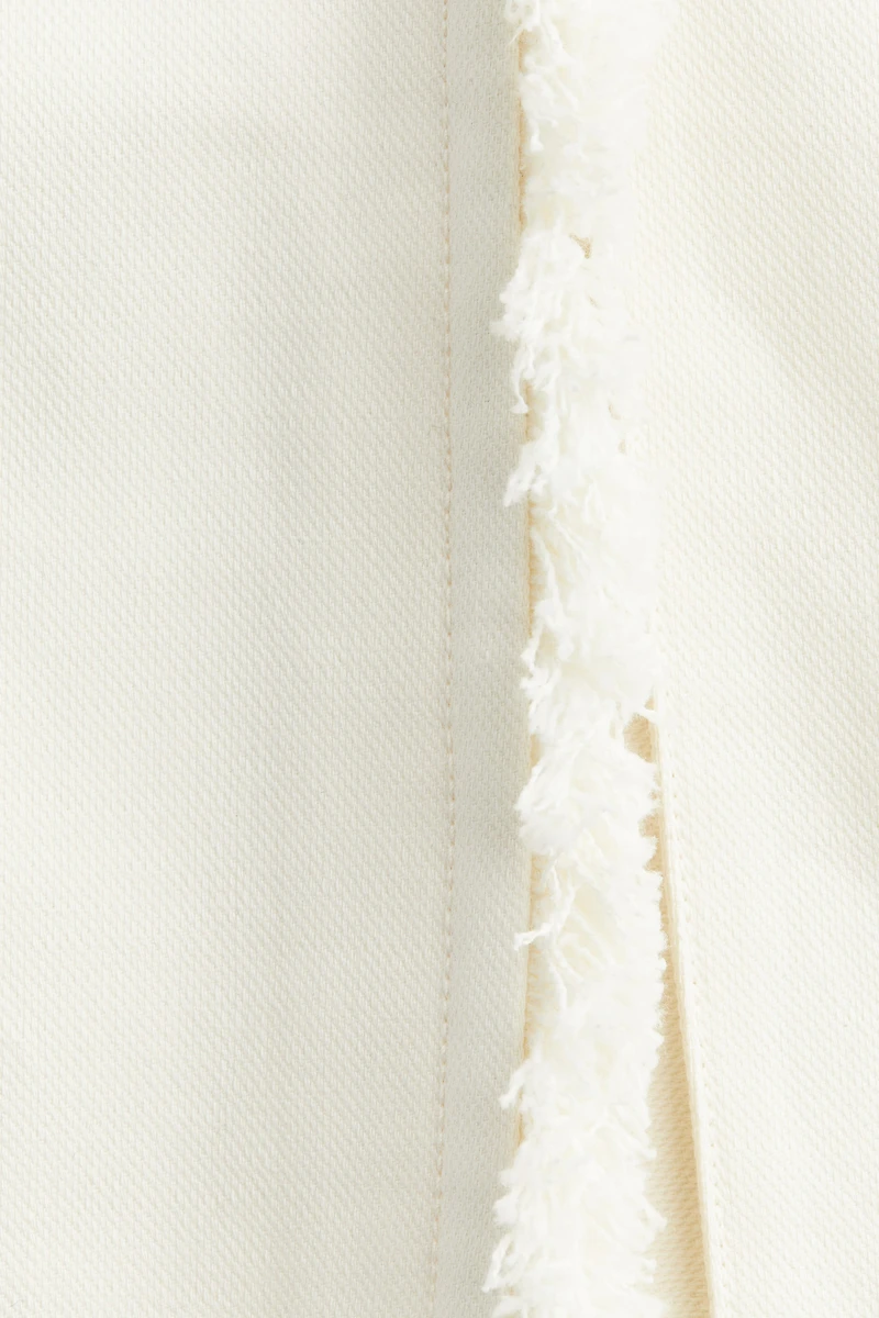Frayed-Edge Wrap Skirt