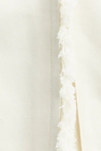Frayed-Edge Wrap Skirt