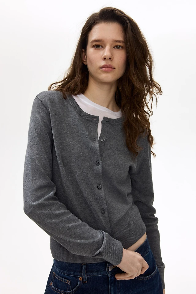 Fine-Knit Cardigan