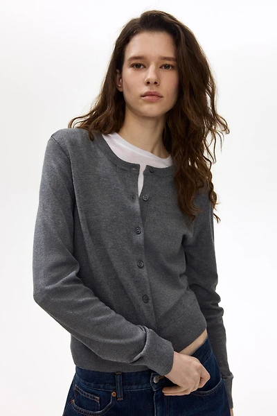 Fine-Knit Cardigan