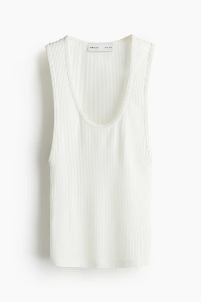 Ribbed Viscose Tank Top