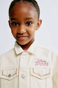 Veste en jean imprimée