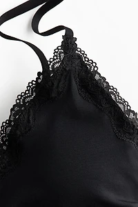 Seamless Lace-Trimmed Bodysuit