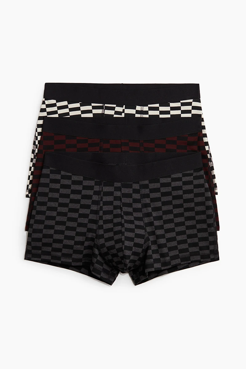 Lot de 3 caleçons boxeurs courts en coton