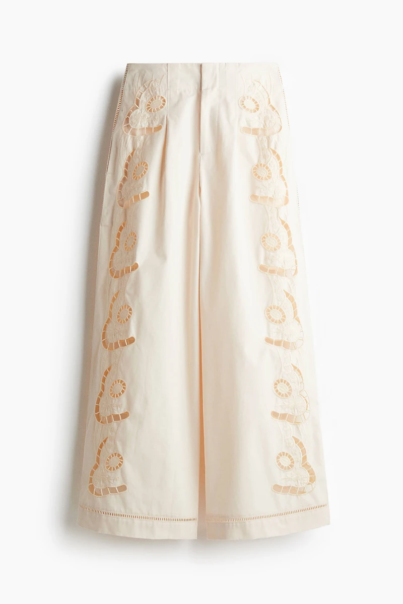 Eyelet-Embroidered Pants