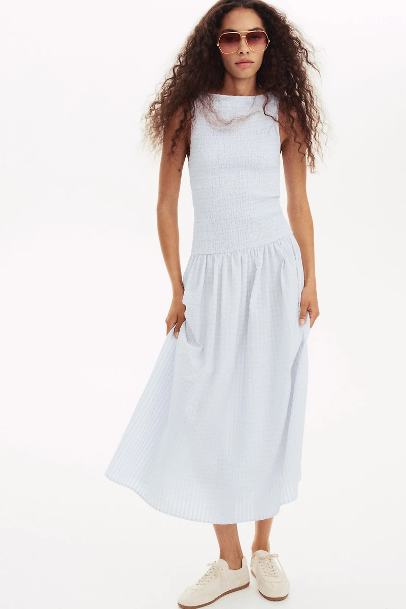 Smocked Seersucker Dress