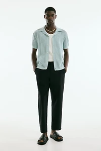Regular-Fit Jacquard-Knit Resort Shirt