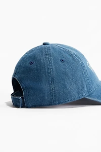 Casquette brodée en denim