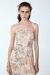 Smocked Bandeau Dress