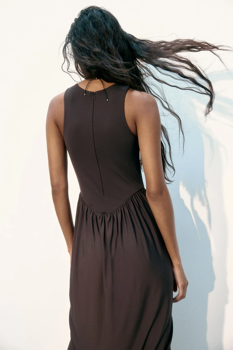 Tulip-Skirt Maxi Dress