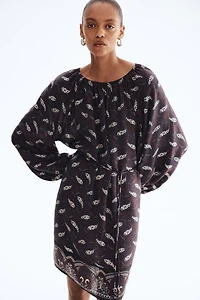 Oversized Tie-Belt Dress