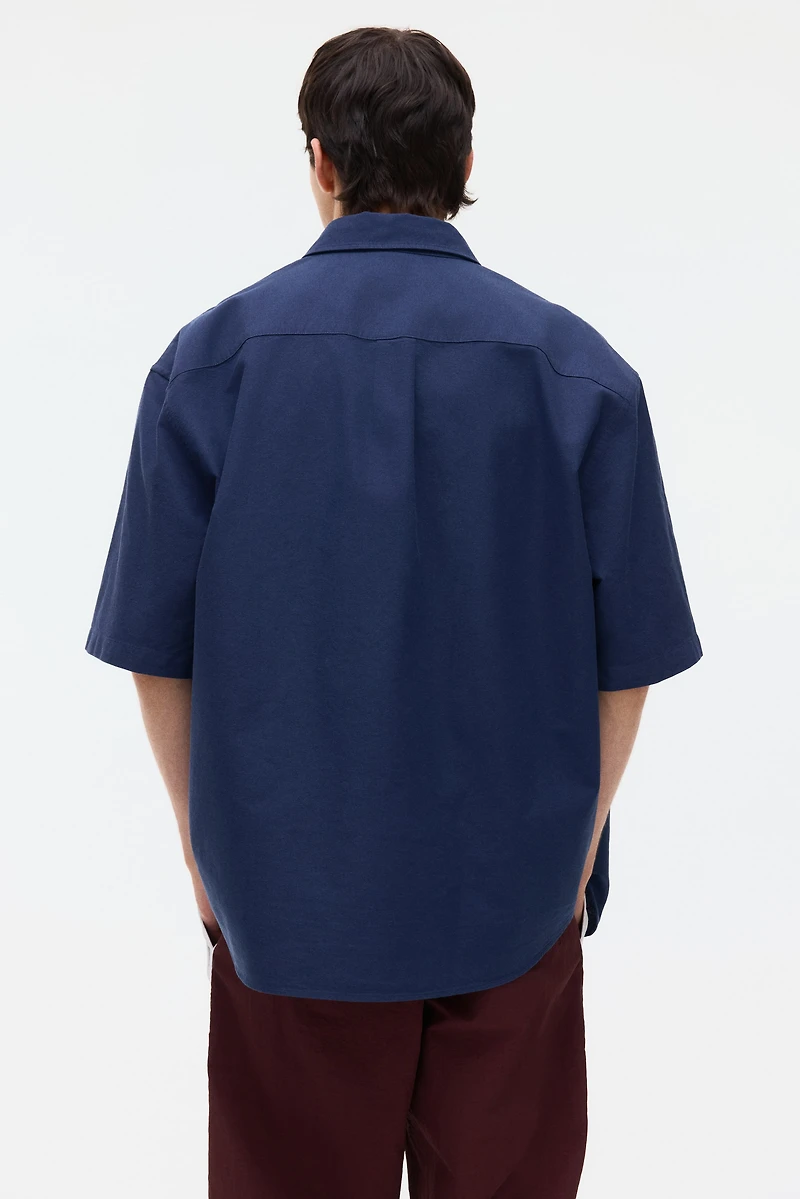 Relaxed-Fit Short-Sleeved Oxford Shirt