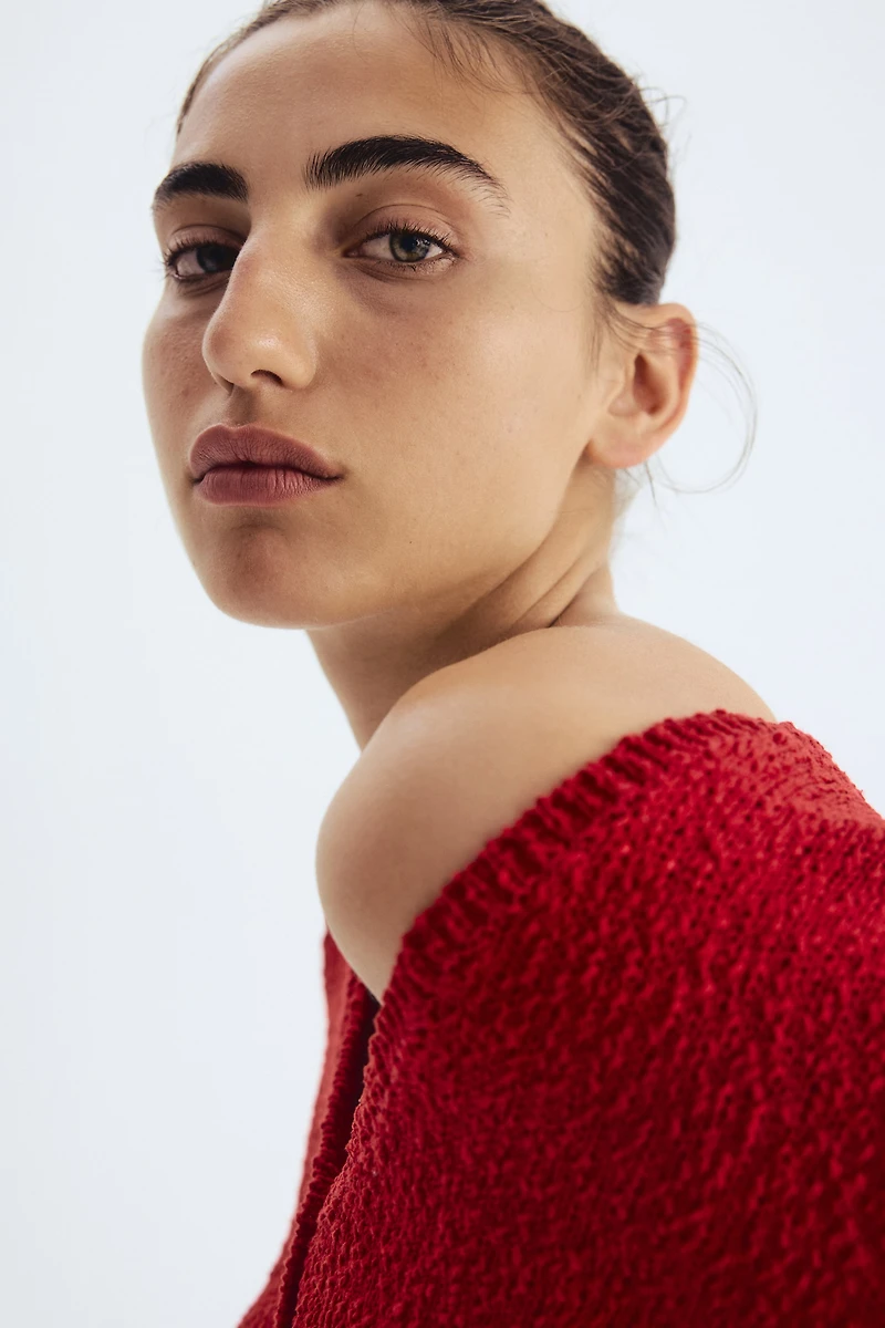 Slub-knit cardigan
