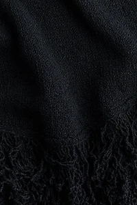 Robe en tricot avec franges