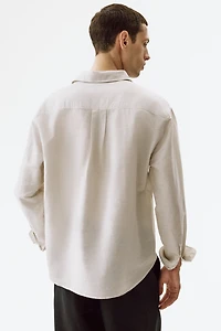 Chemise décontractée en lin mélangé