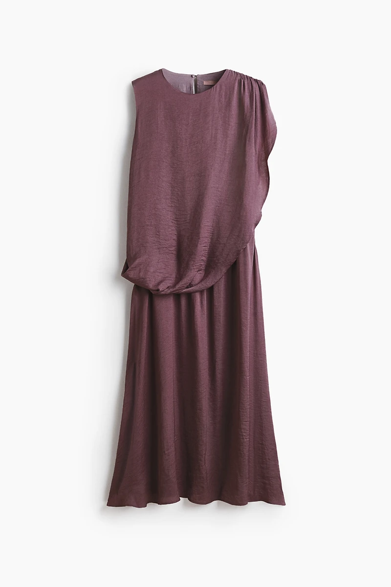 Draped Satin Dress