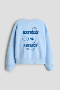 Sweatshirt with Printed Motif