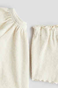 2-Piece Ribbed Jersey Set