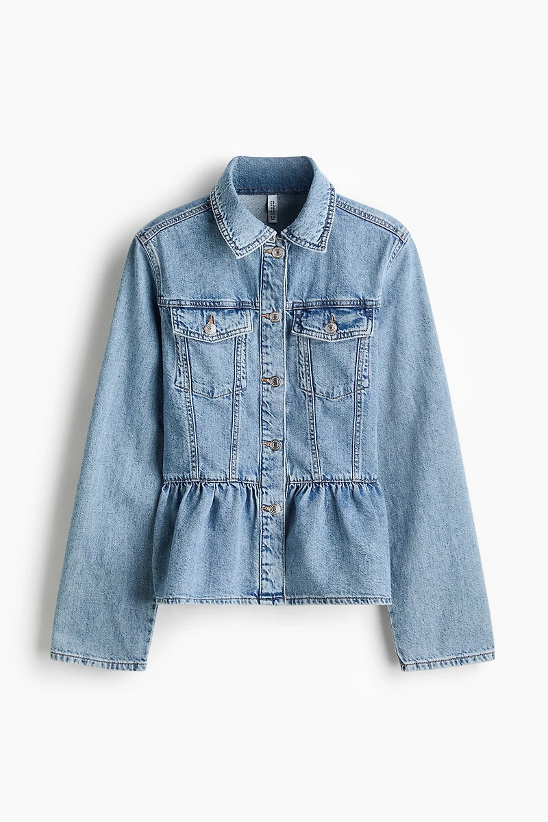 Denim Peplum Jacket