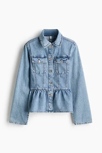 Denim Peplum Jacket