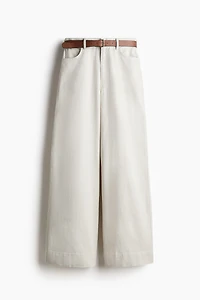 Belted Twill Pants