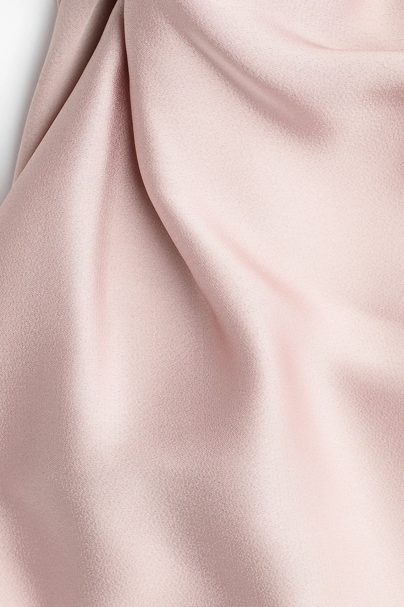 Scarf-Collar One-Shoulder Top