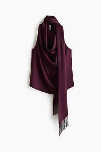 Haut à écharpe en satin
