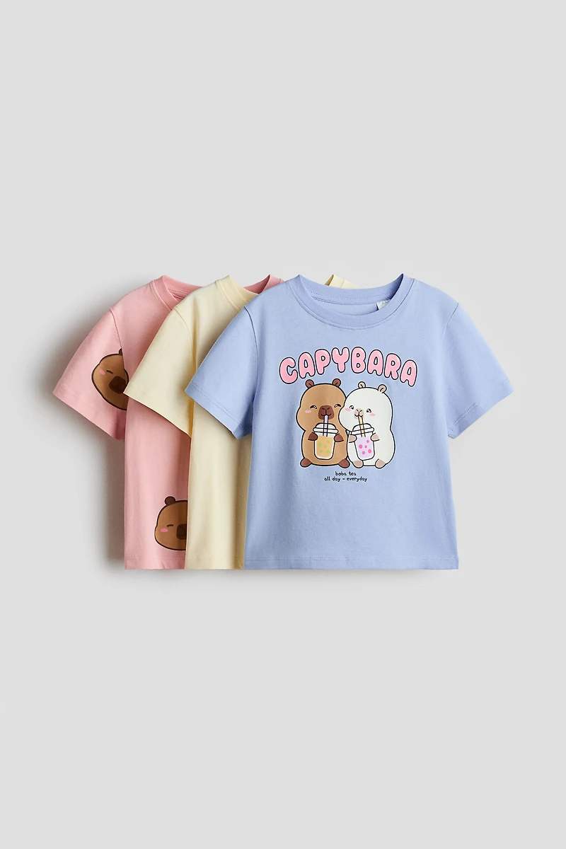 3-pack Printed Jersey Tops