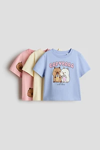 3-pack Printed Jersey Tops