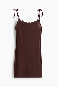 Nightgown with Tie-Top Shoulder Straps