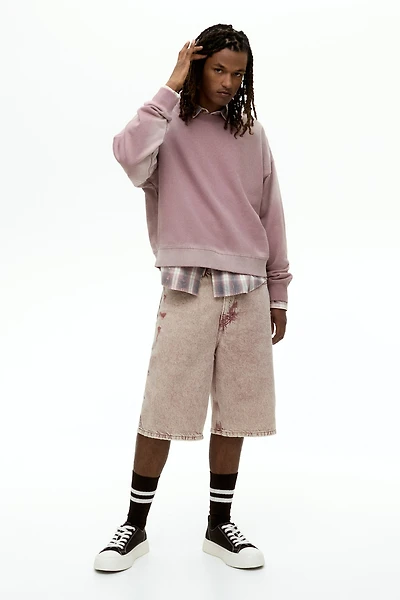 Oversized-Fit Washed Sweatshirt