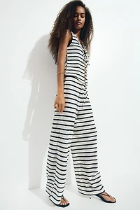 Knitted drawstring trousers