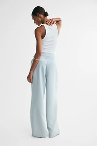 Wide-Leg Tie-Detail Pants