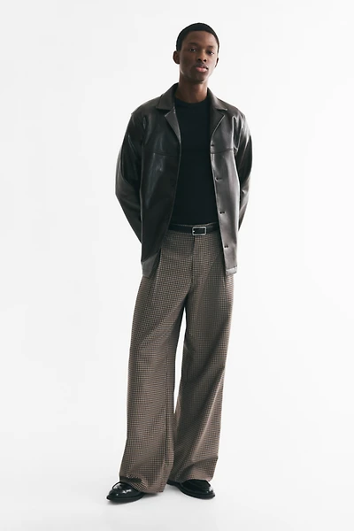 Pantalon sur mesure grande taille à jambes larges