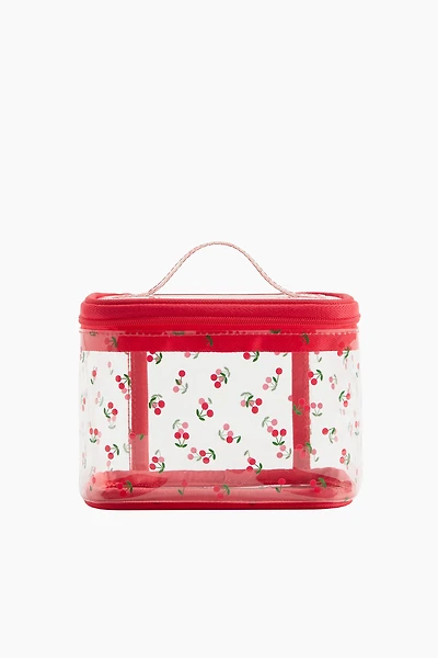 Patterned Boxy Makeup Bag