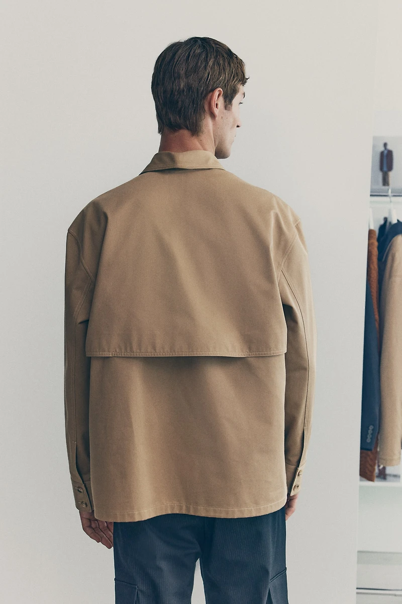 Cotton Twill Utility Overshirt